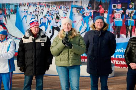 Мария Дробот в Удмуртской Республике поприветствовала участников Всероссийских лыжных гонок