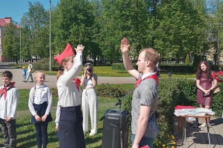 В Великом Новгороде состоялась торжественная пионерская линейка
