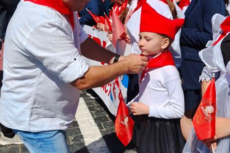 Рязанские пионеры приняли участие в торжественной линейке на Красной площади