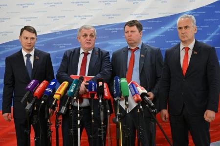 Н.В. Коломейцев, М.Н. Матвеев, А.В. Прокофьев, Е.И. Бессонов выступили перед журналистами в Госдуме