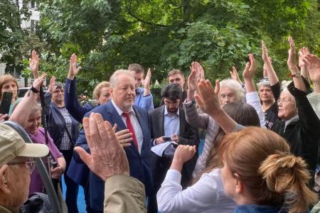 Москва. Протестная встреча депутата С.П. Обухова с жителями в Преображенском: «Власть просто обязана соблюдать законы при точечной застройке!»