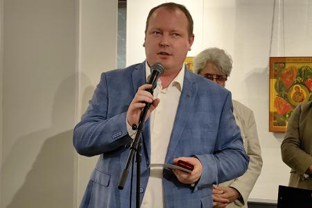 Москва. Денис Парфёнов и Александр Бойков приняли участие в открытии выставки «Палех. Искусство, рождённое революцией»