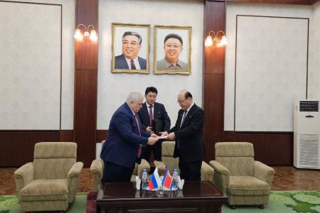К.К. Тайсаев посетил Посольство КНДР по случаю 79-й годовщины основания Трудовой Партии Кореи