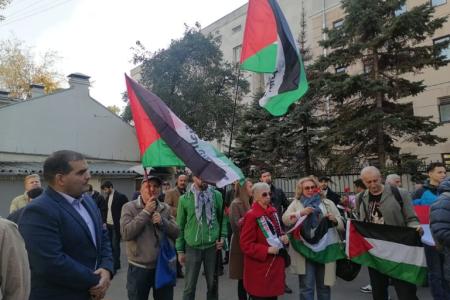 В Москве прошел митинг солидарности с народами Ближнего Востока, ставшими жертвами агрессии со стороны Израиля