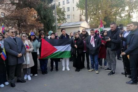 В Москве прошел митинг солидарности с народами Ближнего Востока, ставшими жертвами агрессии со стороны Израиля