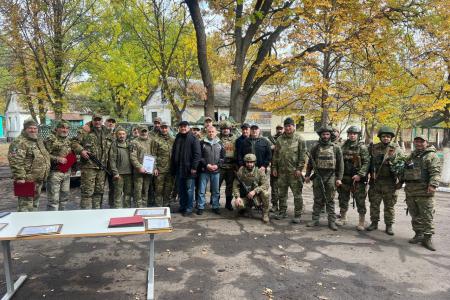 Первый секретарь Дагестанского рескома КПРФ Самир Абдулхаликов встретился с бойцами добровольческого батальона «Каспий»