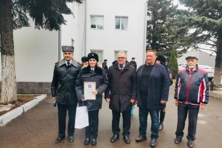 Московская область. Руководитель фракции КПРФ Александр Наумов поздравил сотрудников полиции г.о. Домодедово с праздником
