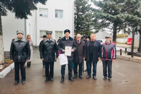 Московская область. Руководитель фракции КПРФ Александр Наумов поздравил сотрудников полиции г.о. Домодедово с праздником