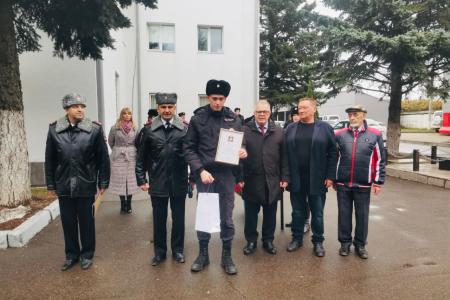 Московская область. Руководитель фракции КПРФ Александр Наумов поздравил сотрудников полиции г.о. Домодедово с праздником