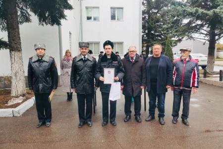 Московская область. Руководитель фракции КПРФ Александр Наумов поздравил сотрудников полиции г.о. Домодедово с праздником