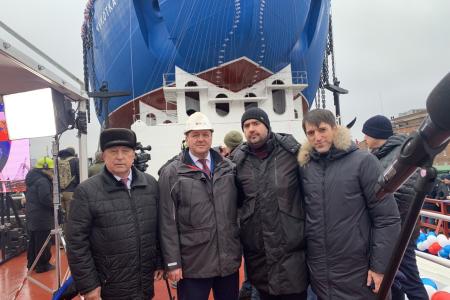 Николай Харитонов принял участие в торжественной церемонии спуска на воду атомного ледокола «Чукотка»