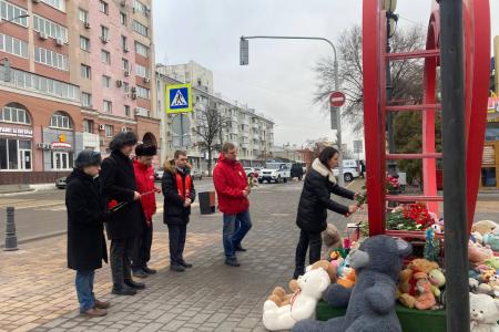 Белгородская область. Коммунисты и комсомольцы почтили память погибших мирных жителей – жертв украинских фашистов