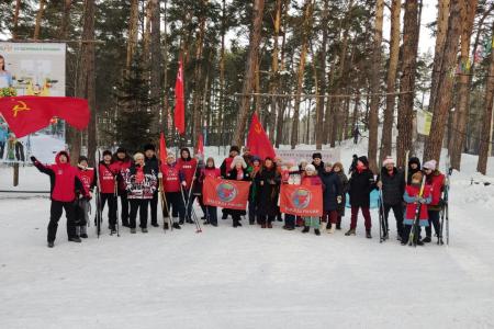 Алтайский край. Состоялся традиционный лыжный забег Барнаульского горкома КПРФ