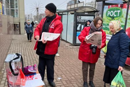 Саранские коммунисты провели многолюдную акцию в рамках Народного Референдума КПРФ