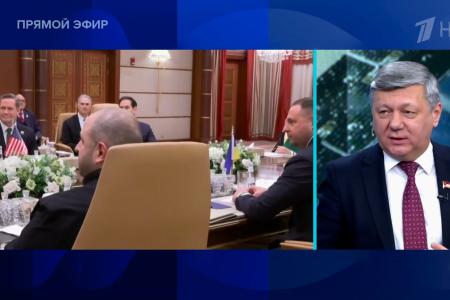 Дмитрий Новиков на Первом канале о “счётчике” Трампа и о том, что наилучшая защита от конфликта России и Украины – их единое государство