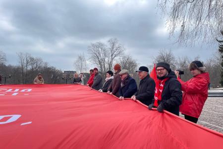 Карелия. Антифашистский марш-эстафета «Наша Великая Победа» прошёл в Петрозаводске