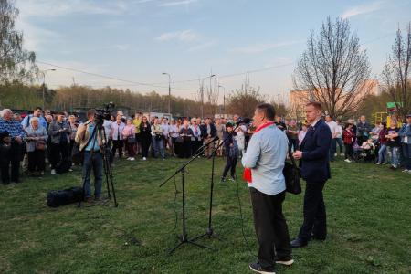 Москва. КПРФ поддержала гражданских активистов, протестующих против высотной застройки возле Бирюлевского дендропарка