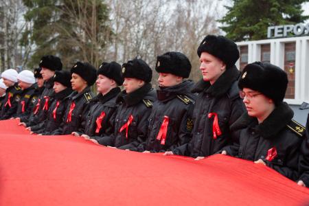 Архангельская область. Масштабная копия Знамени Победы в Северодвинске и Котласе
