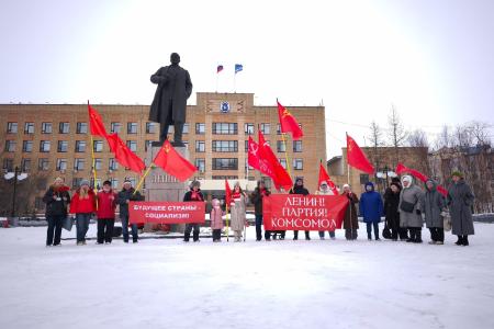 Ямало-Ненецкий автономный округ. Митинг в честь 155-ой годовщины со дня рождения В.И. Ленина