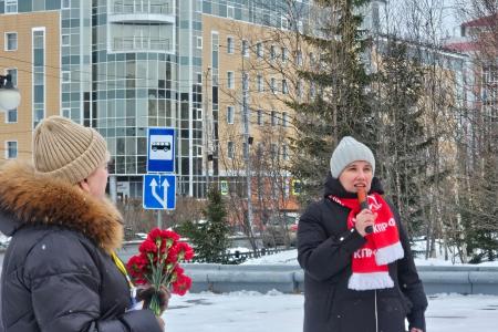 Ямало-Ненецкий автономный округ. Митинг в честь 155-ой годовщины со дня рождения В.И. Ленина