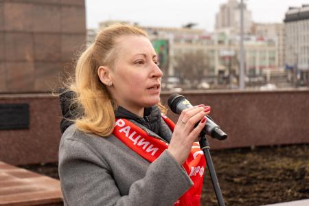 Мария Дробот в Перми: марш-эстафета «Наша Великая Победа»