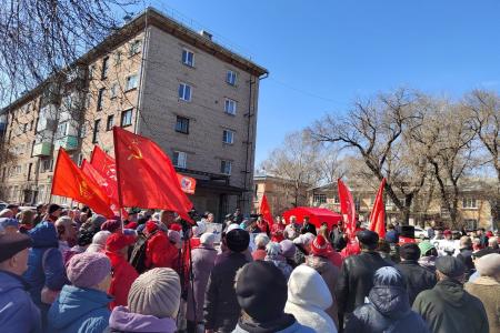Алтайский край. Мария Прусакова приняла участие в массовом митинге в Рубцовске против роста тарифов ЖКХ
