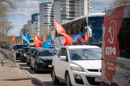 Пермский край. КПРФ провела автопробег в честь Дня Победы