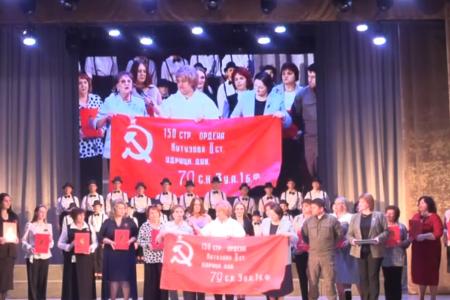 Саратовская область. В преддверии Дня Победы О.Н. Алимова выступила перед преподавателями и учащимися гимназии в городе Энгельсе