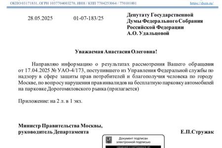 «Люди важнее прибыли!»: Анастасия Удальцова добилась соблюдения прав водителей-инвалидов на Дорогомиловском рынке в городе Москве
