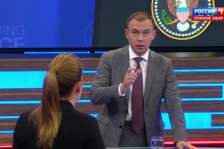 Юрий Афонин в эфире «России-1»: Поддерживать Зеленского в Вашингтон приехали самые непопулярные в мире лидеры