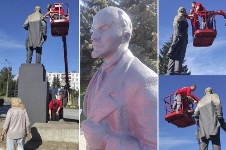 Псковский обком КПРФ отреставрировал памятник В.И. Ленину