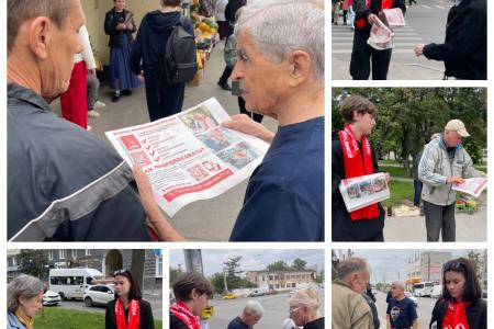 Красными пикетами тульские коммунисты отметили 80-летие Победы над милитаристской Японией и окончание Второй мировой войны