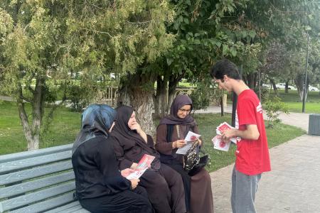 «Красные в городе»: комсомольцы Махачкалы провели предвыборную агитационную акцию