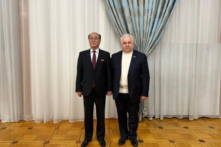 Казбек Тайсаев посетил Посольство КНДР в России по случаю 77-й годовщины установления дипотношений между СССР и КНДР