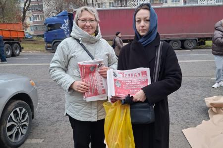 Мордовия. Коммунисты Саранска провели агитационные выходы накануне празднования 108-й годовщины Великого Октября
