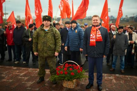 7 ноября в Нижнем Новгороде состоялась памятная акция, посвященная 108-й годовщине Великого Октября
