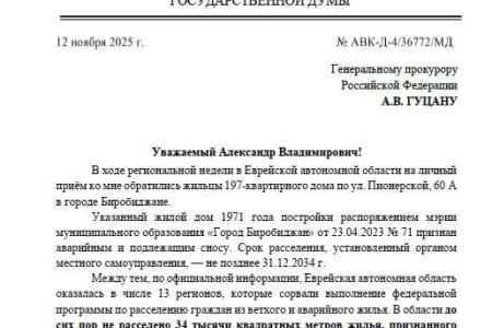 Проблемы Еврейской АО — на федеральный уровень