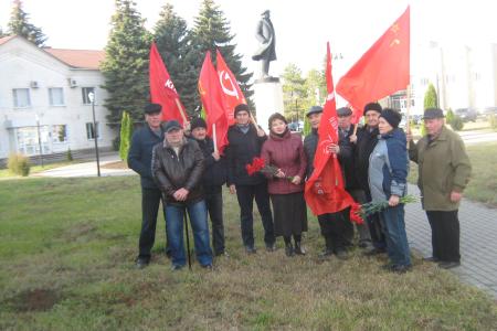 Тамбовская область. Коммунисты отметили 108-ю годовщину Великой Октябрьской социалистической революции
