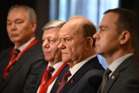 Пресс-подход руководства КПРФ в ходе Международного медиафорума "Правда против фашизма"