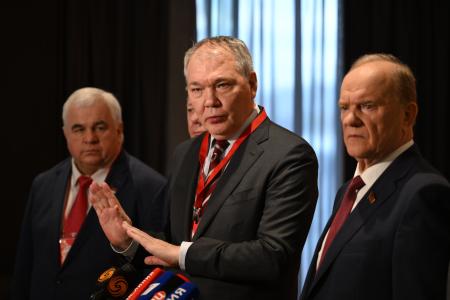 Пресс-подход руководства КПРФ в ходе Международного медиафорума "Правда против фашизма"