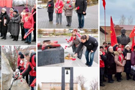 В райцентре Ровенского района Саратовской области установили бюсты В.И. Ленина и И.В. Сталина