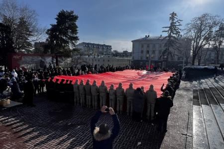Ставрополь. У мемориала «Огонь Вечной Славы» прошло городское торжественное мероприятие, в котором приняли участие местные коммунисты
