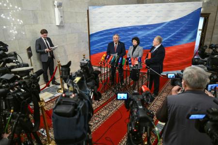 Выступление С.П. Обухова, А.Е. Глазковой, П.Р. Аммосова в Госдуме 28 января