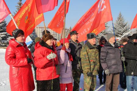 Челябинская область. Коммунисты провели автопробег в честь 108-й годовщины со дня рождения Рабоче-крестьянской Красной армии