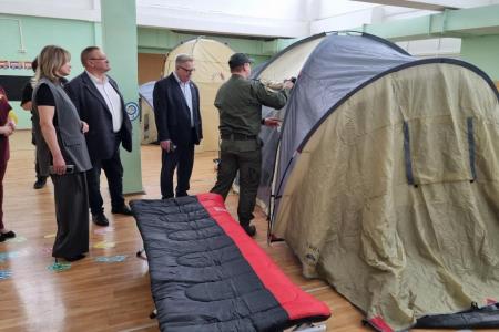 Руководитель фракции КПРФ в Мособлдуме Александр Наумов провел встречу с домодедовскими юнармейцами