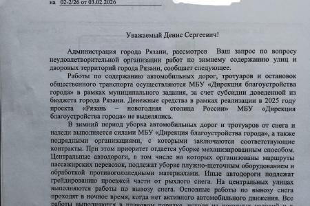 Рязань. Депутат от КПРФ Денис Сидоров: «Чистые» отчёты администрации Рязани тонут в грязи и снегу