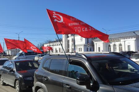 Новгородские коммунисты завершили автопробегами акции к 35-летию проведения Всесоюзного референдума о сохранении СССР