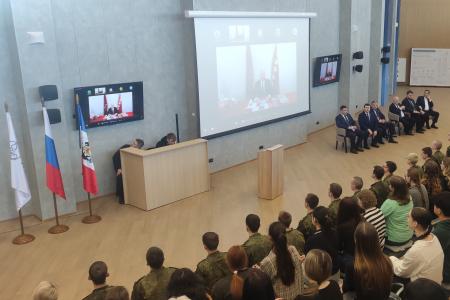 «Любить Родину! Учиться у поколения-победителей!». Г.А. Зюганов выступил по видеосвязи перед новгородскими студентами и преподавателями