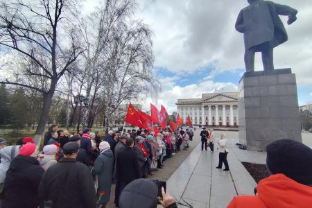 В Тюмени КПРФ и сторонники левых движений торжественно отметили 156-ю годовщину со дня рождения В.И. Ленина