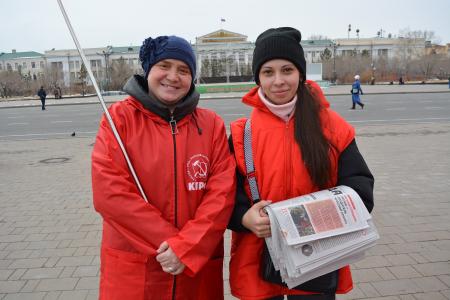 Забайкальский край. Автопробег и митинг в честь Дня рождения Владимира Ленина прошёл в Чите